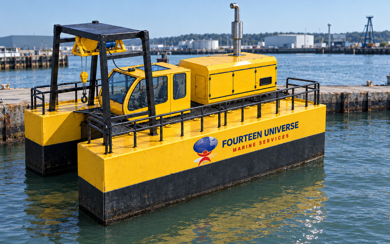 Fourteen Universe Marine Services dredging pontoon
